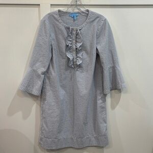 Draper James Women’s Light Blue Ruffle Front Dress